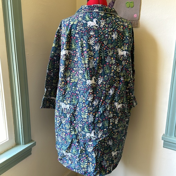 Printfresh Blue Floral Pajama Shirt - Picture 6 of 11